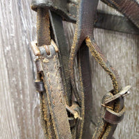 Flat Bridle *fair, v.dry, v.stiff, v.creased, loose keepers, rust, xholes
