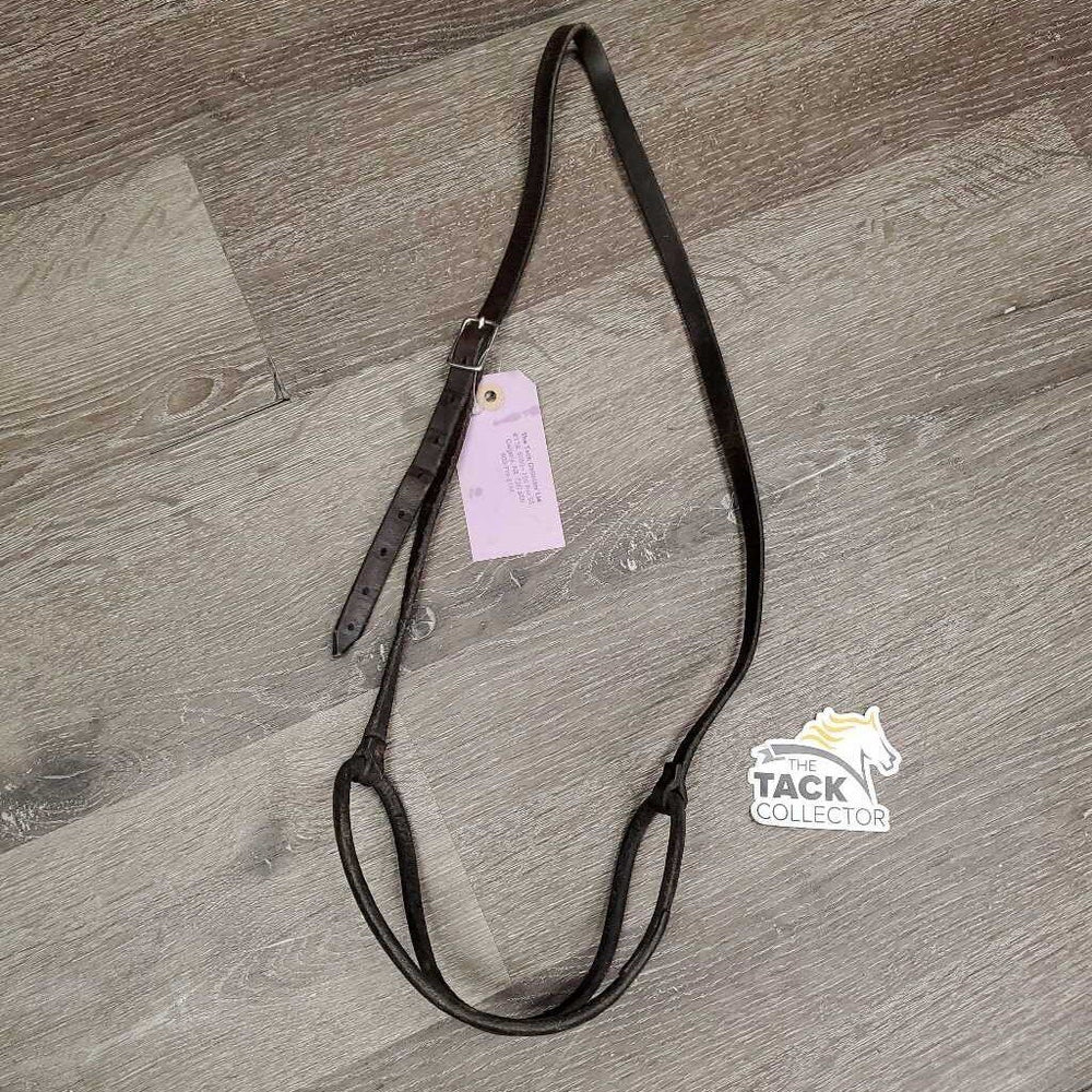 Rolled Leather Noseband *fair, cracks, clean, stains, xholes, trimmed, older