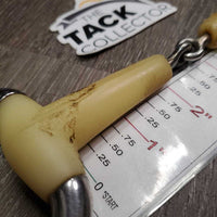 Med Eggbutt Bit *gc, stains, discolored, chewed, sharpish/rough edges, clean?