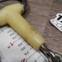 Med Eggbutt Bit *gc, stains, discolored, chewed, sharpish/rough edges, clean?
