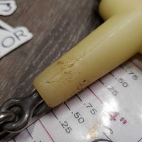 Med Eggbutt Bit *gc, stains, discolored, chewed, sharpish/rough edges, clean?
