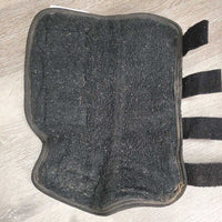 Front & Hind Shipping Boots, Fleece Lined *gc, hairy velcro, older, clean, rubs, faded edges, stain
