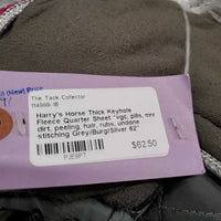 Thick Keyhole Fleece Quarter Sheet *vgc, pills, mnr dirt, peeling, hair, rubs, undone stitching