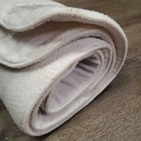 2 No Bow Fleece Leg Quilts *gc, clean, hairy, stains, creases & folds