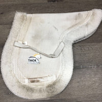 Fitted Fleece Hunter Saddle Pad *gc/fair, vstained/dingyt, clumpy, hair, rubbed, pills
