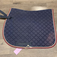Quilt Jumper Saddle Pad, 1x piping *fair/gc, holey edges, faded, mnr puckers, dirt, stains, hair