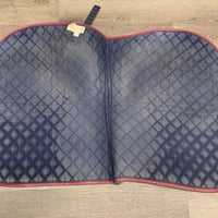 Quilt Jumper Saddle Pad, 1x piping *fair/gc, holey edges, faded, mnr puckers, dirt, stains, hair
