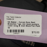 Euro Seat Breeches *vgc, mnr seam puckers, v.mnr snag & stain
