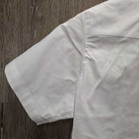 JUNIORS SS Show Shirt, attached snap collar *xc, older, seam puckers, crinkled
