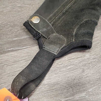 Suede Half Chaps *fair, rubs, dirty, sm holes, faded, ripped edge - R