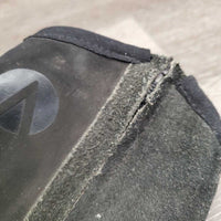 Suede Half Chaps *fair, rubs, dirty, sm holes, faded, ripped edge - R