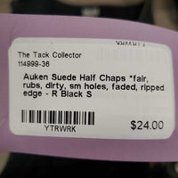 Suede Half Chaps *fair, rubs, dirty, sm holes, faded, ripped edge - R
