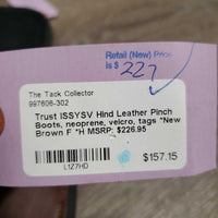 Hind Leather Pinch Boots, neoprene, velcro, tags *New
