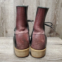 Hvy Lace Up Western Roper Boots, laces *gc, rubs, faded, scrapes, peeled edges, older
