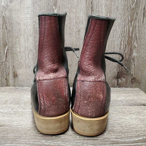 Hvy Lace Up Western Roper Boots, laces *gc, rubs, faded, scrapes, peeled edges, older