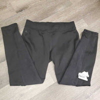 Fleece Lined Winter Riding Tight Breeches, Pull On *gc, v.hairy & clumpy lining, mnr hair & rubs, seam puckers
