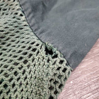 Crochet Fly Veil Ear Bonnet *gc, clean, older, faded, discolored, piping rubs, threads: pulls, breaking & holes
