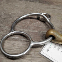 Med Curved 2 Ring Loose Ring Gag *gc, clean, stains, rubs, residue, scrapes, scratches