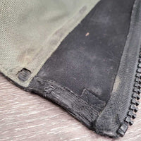 Pr Leather Half Chaps *gc/fair, hair, dirt, stains, marks, stretched, rubs, holes, marker
