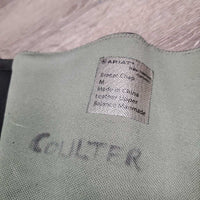 Pr Leather Half Chaps *gc/fair, hair, dirt, stains, marks, stretched, rubs, holes, marker
