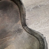 Pr Open Front Boots *fair, filthy, discolored, torn edges, 1 squished, older