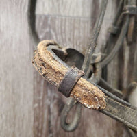 Rsd Padded Bridle *N0 Flash, fair, v.dry, v.stiff, tight keepers, dirty, scraped edges
