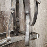 Rsd Padded Bridle *N0 Flash, fair, v.dry, v.stiff, tight keepers, dirty, scraped edges
