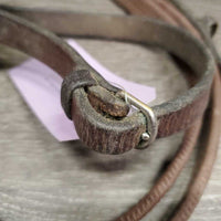 Pr Rubber Reins *fair, MISSING hook, stiff, dry, v.poor rubber
