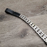 Narrow 'U' Leather Bling Browband *vgc, mnr dirt & stains
