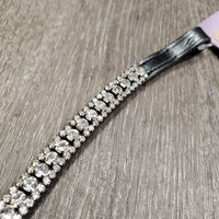 Narrow 'U' Leather Bling Browband *vgc, mnr dirt & stains