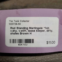 Rsd Standing Martingale *fair, v.dry, v.stiff, loose keeper, dirty, xholes
