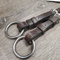 Adjustable Leather Running Martingale Attachment, buckle *gc, dry, stiff, scrapes, film, creases