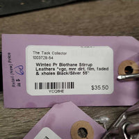 Pr Biothane Stirrup Leathers *vgc, mnr dirt, film, faded & xholes
