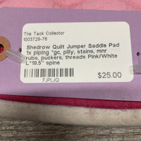 Quilt Jumper Saddle Pad 1x piping *gc, pilly, stains, mnr rubs, puckers, threads
