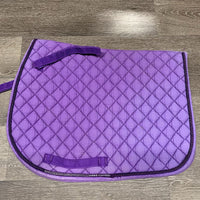 Quilt Jumper Saddle Pad, 1x piping *gc, v. faded, v. rubbed, stains, dirt?, threads, pills