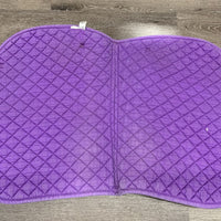 Quilt Jumper Saddle Pad, 1x piping *gc, v. faded, v. rubbed, stains, dirt?, threads, pills