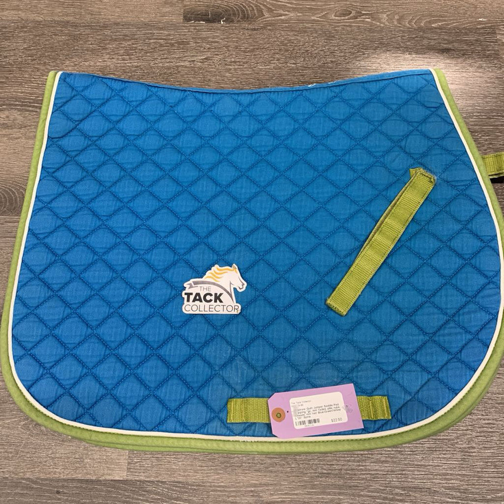 Quilt Jumper Saddle Pad 1x piping *gc, mnr faded, pills, rubs, threads, mnr hair