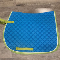 Quilt Jumper Saddle Pad 1x piping *gc, mnr faded, pills, rubs, threads, mnr hair