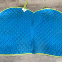 Quilt Jumper Saddle Pad 1x piping *gc, mnr faded, pills, rubs, threads, mnr hair