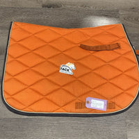 Quilt Jumper Saddle Pad, 1x piping *gc, faded, pills, rubs, mnr hair, stains, threads, snag/fray
