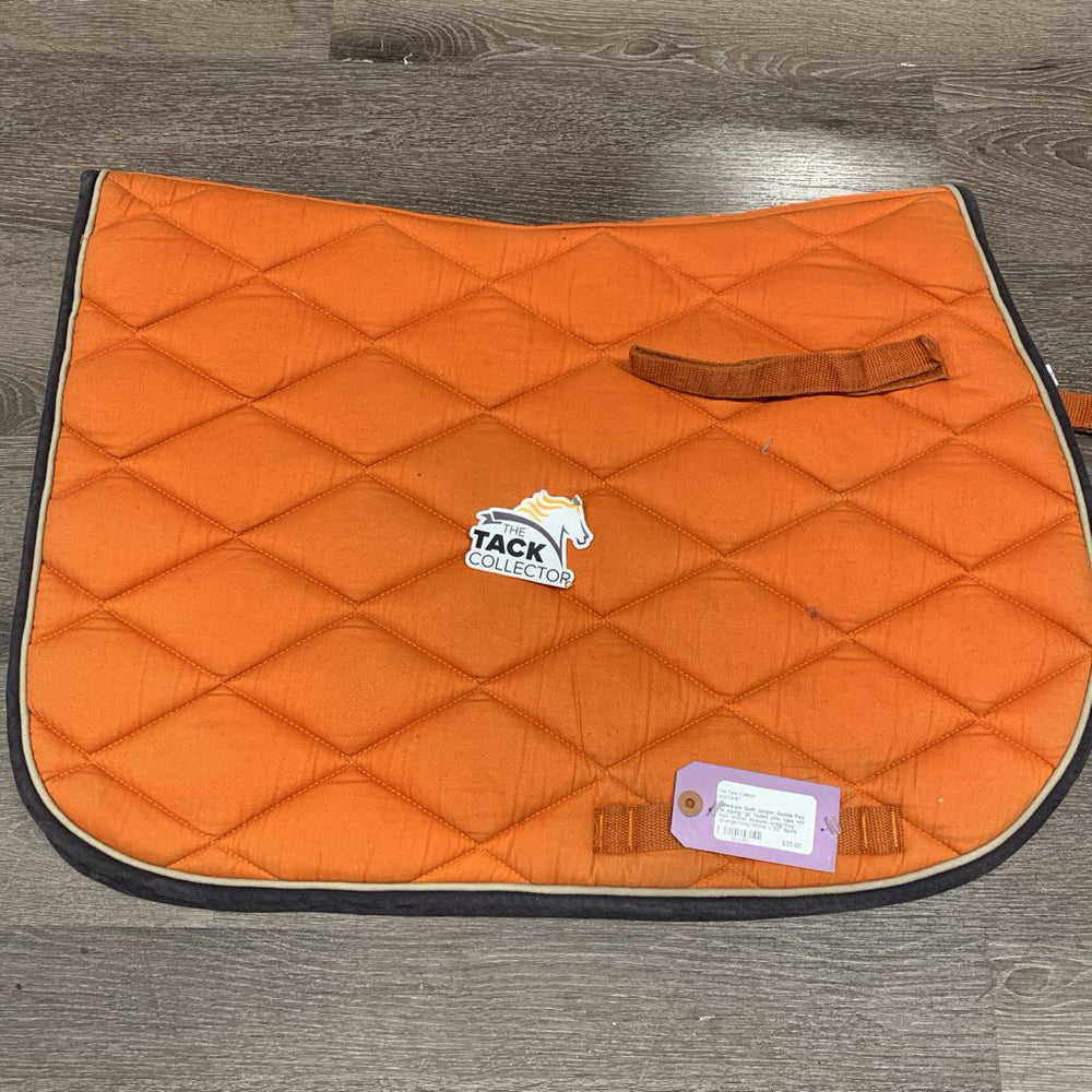 Quilt Jumper Saddle Pad, 1x piping *gc, faded, pills, rubs, mnr hair, stains, threads, snag/fray