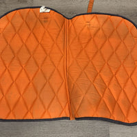 Quilt Jumper Saddle Pad, 1x piping *gc, faded, pills, rubs, mnr hair, stains, threads, snag/fray
