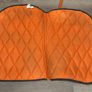 Quilt Jumper Saddle Pad, 1x piping *gc, faded, pills, rubs, mnr hair, stains, threads, snag/fray