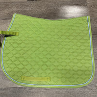 Quilt Jumper Saddle Pad, 1x piping *gc, faded, pills, stains, mnr puckers, threads, rubbed edges
