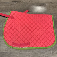 Quilt Jumper Saddle Pad 1x piping *vgc, mnr hair, threads, pills, rubs, stains