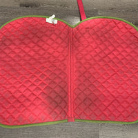 Quilt Jumper Saddle Pad 1x piping *vgc, mnr hair, threads, pills, rubs, stains
