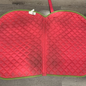 Quilt Jumper Saddle Pad 1x piping *vgc, mnr hair, threads, pills, rubs, stains