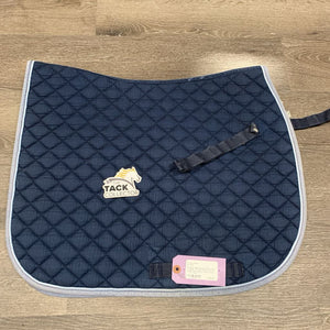 Quilt Jumper Saddle Pad, 1x piping *gc, pills, faded, rubs, mnr stains, hair, puckers