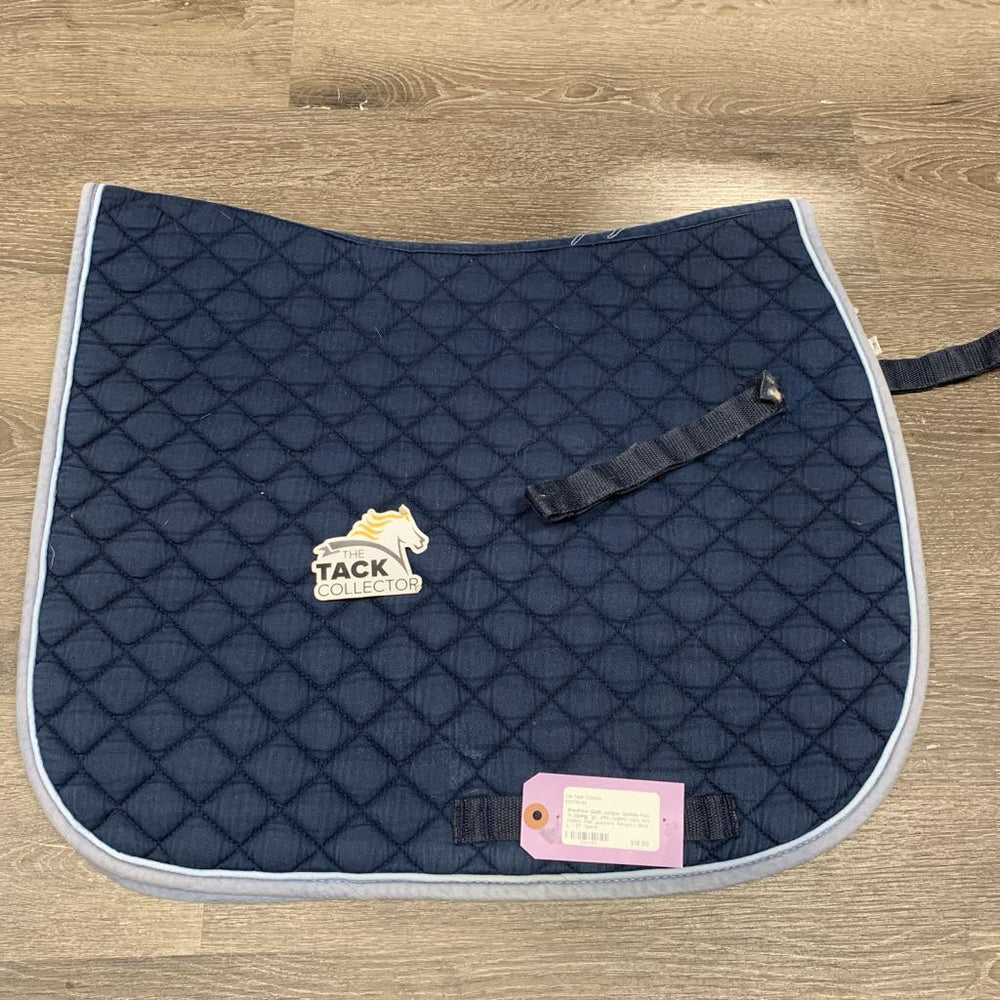Quilt Jumper Saddle Pad, 1x piping *gc, pills, faded, rubs, mnr stains, hair, puckers