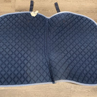 Quilt Jumper Saddle Pad, 1x piping *gc, pills, faded, rubs, mnr stains, hair, puckers
